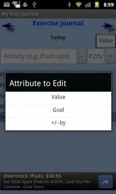 My Diet Journal android App screenshot 2